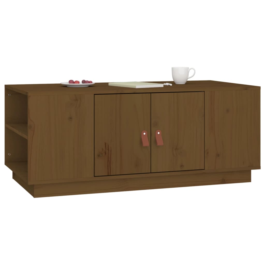 Coffee Table Honey Brown 100x50x41 cm Solid Wood Pine