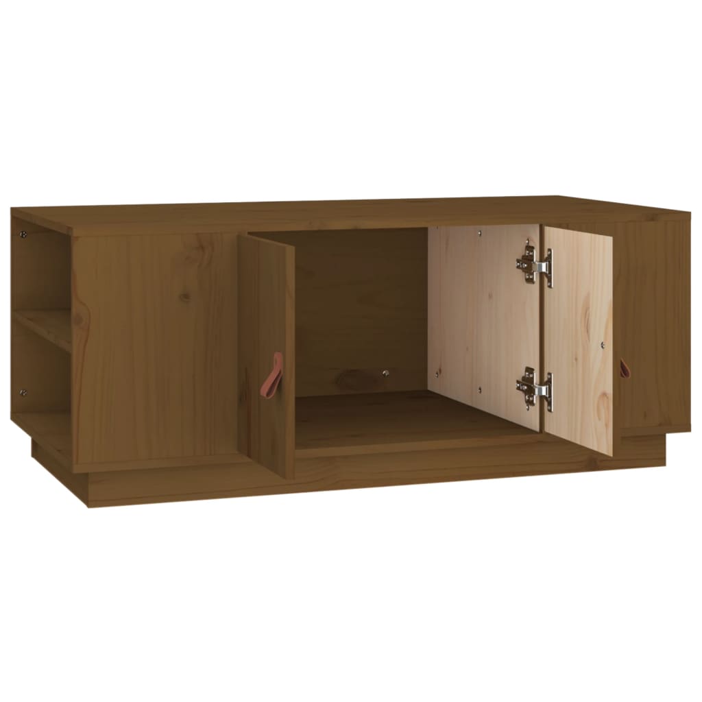 Coffee Table Honey Brown 100x50x41 cm Solid Wood Pine
