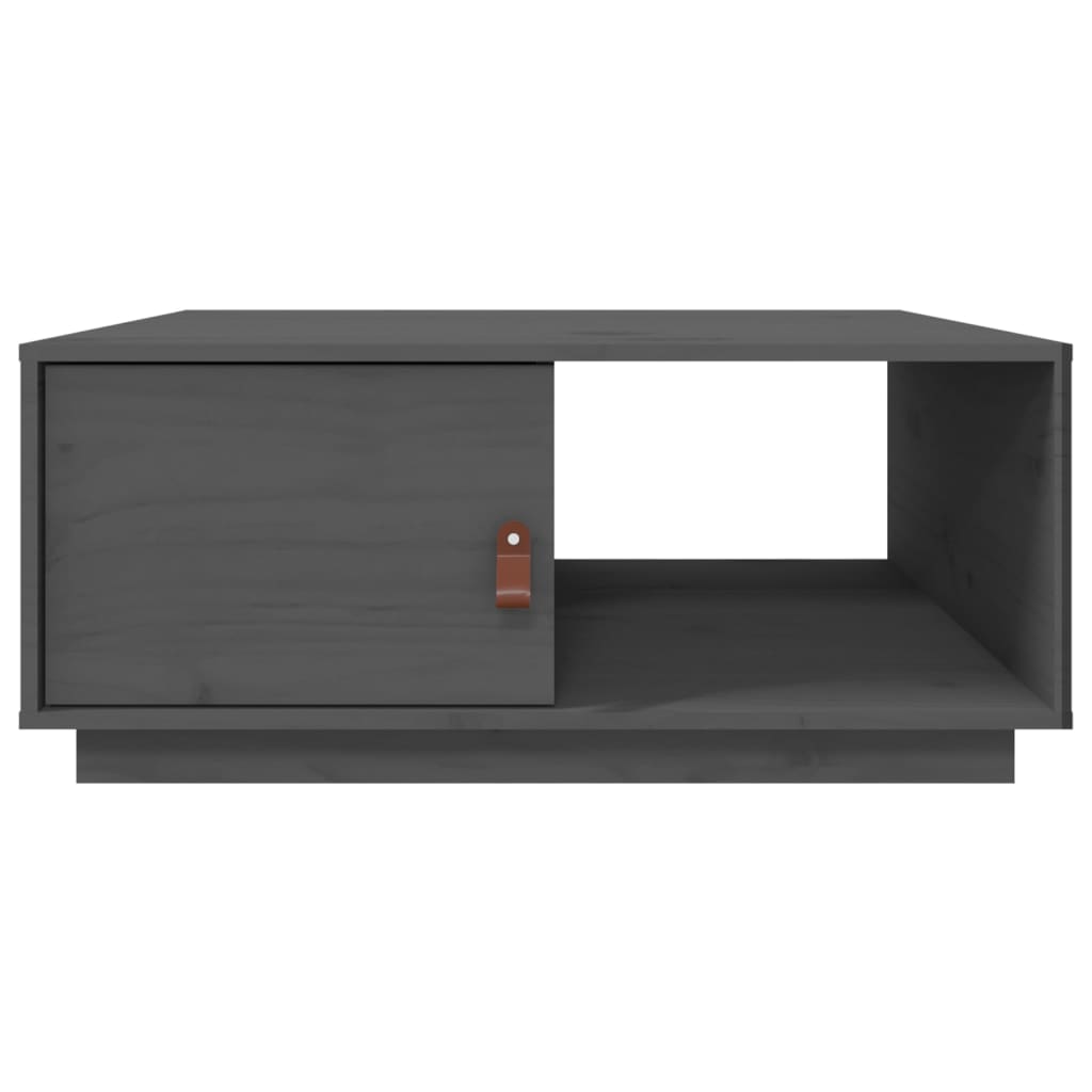 Coffee Table Grey 80x50x35.5 cm Solid Wood Pine