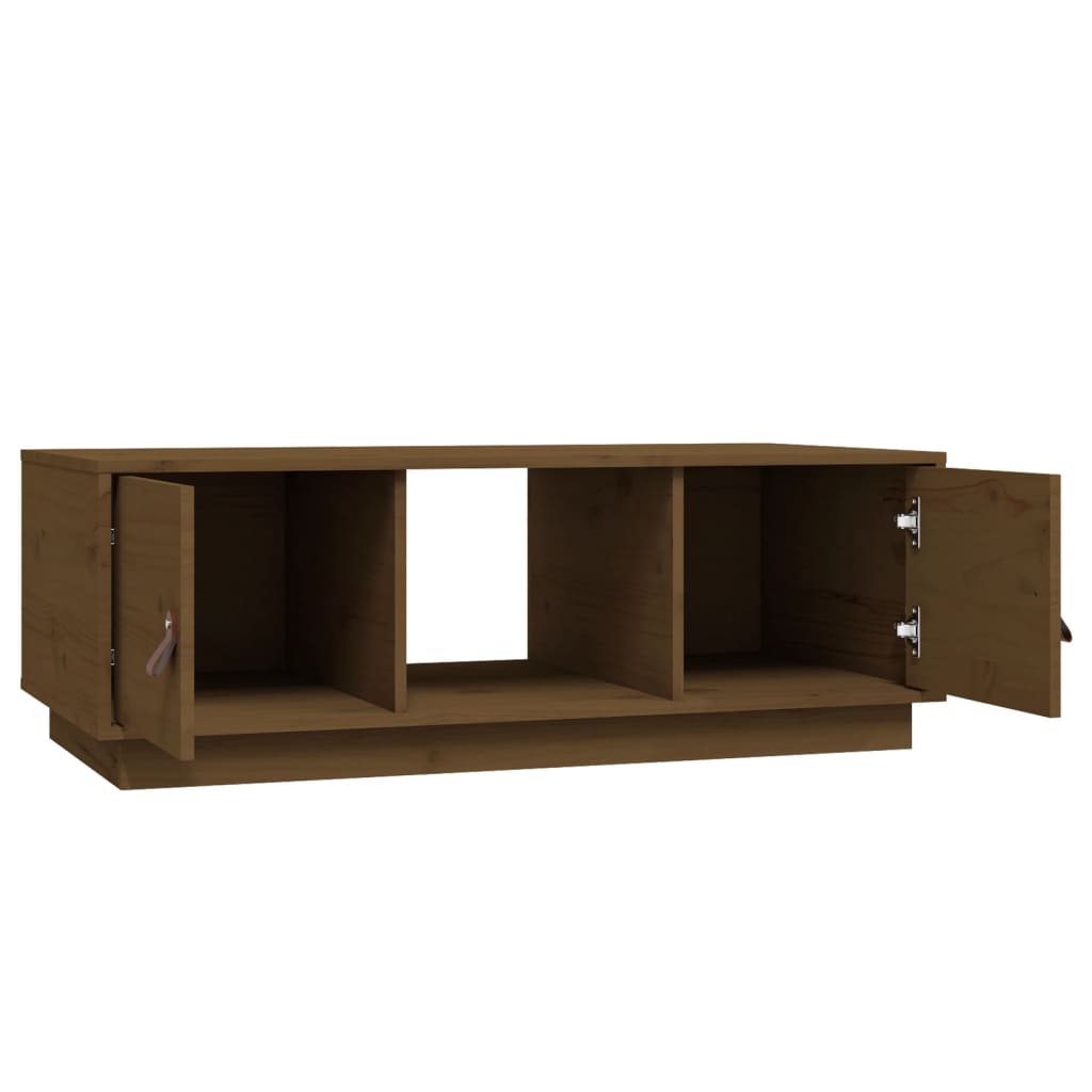 Coffee Table Honey Brown 100x50x35 cm Solid Wood Pine
