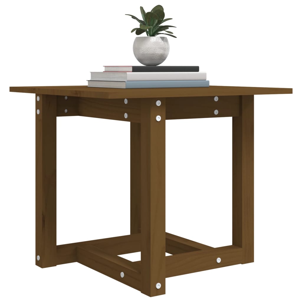 Coffee Table Honey Brown 50x50x45 cm Solid Wood Pine