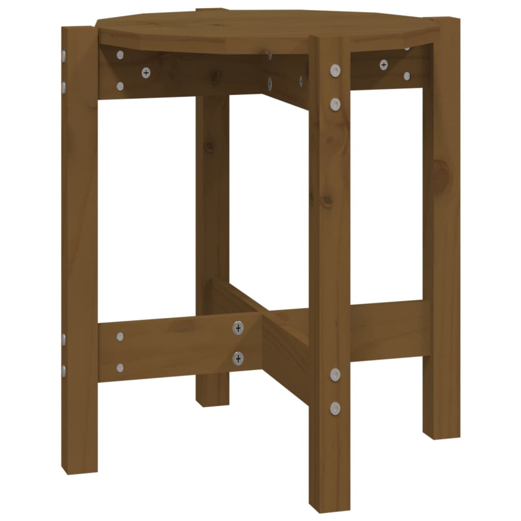 Coffee Table Honey Brown Ø 42.5x45 cm Solid Wood Pine