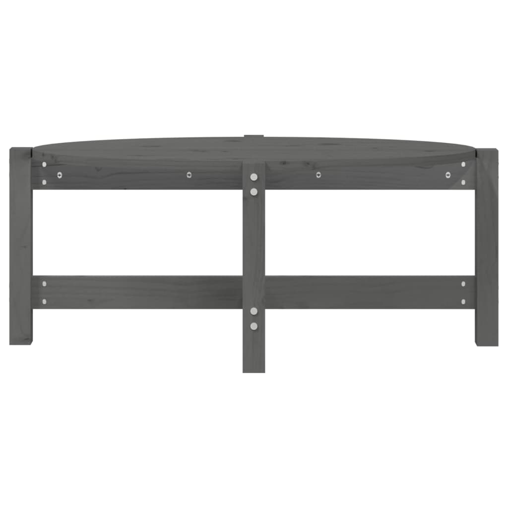 Coffee Table Grey 87x48x35 cm Solid Wood Pine