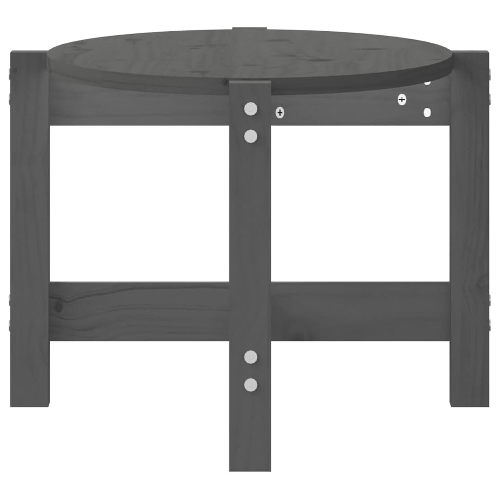 Coffee Table Grey 87x48x35 cm Solid Wood Pine