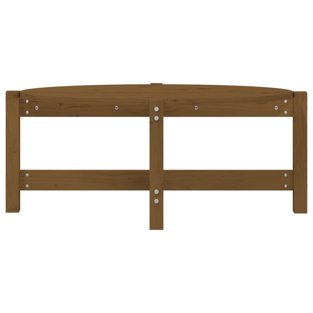 Coffee Table Honey Brown 87x48x35 cm Solid Wood Pine