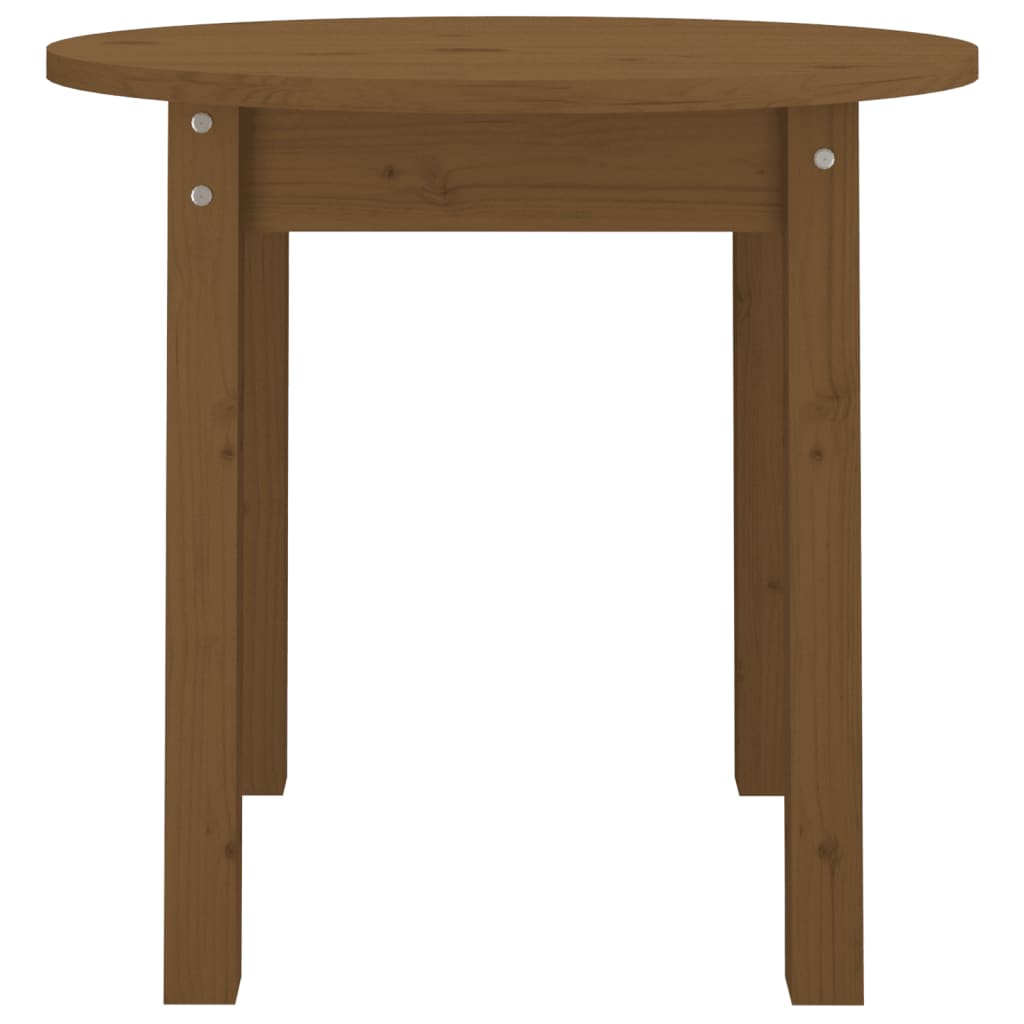Coffee Table Honey Brown Ø 45x40 cm Solid Wood Pine