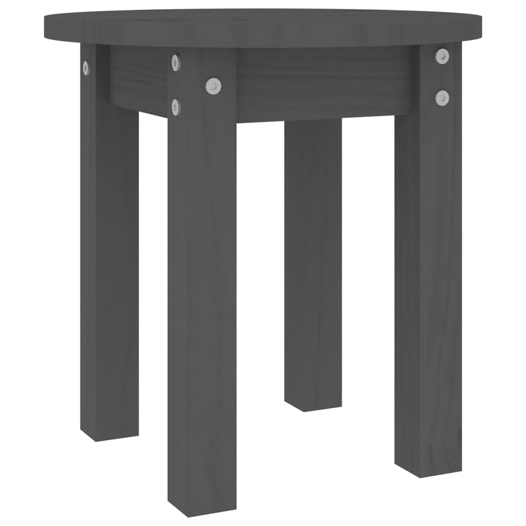 Coffee Table Grey Ø 35x35 cm Solid Wood Pine