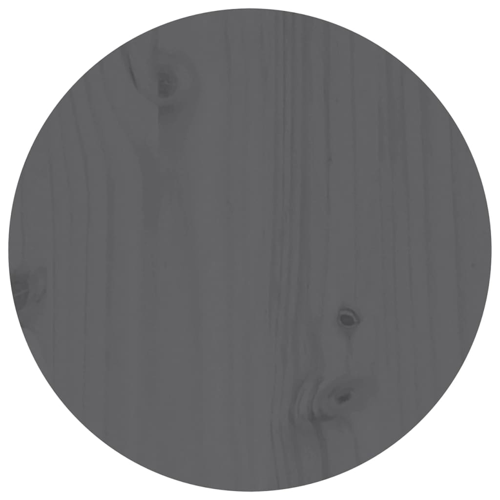 Coffee Table Grey Ø 35x35 cm Solid Wood Pine