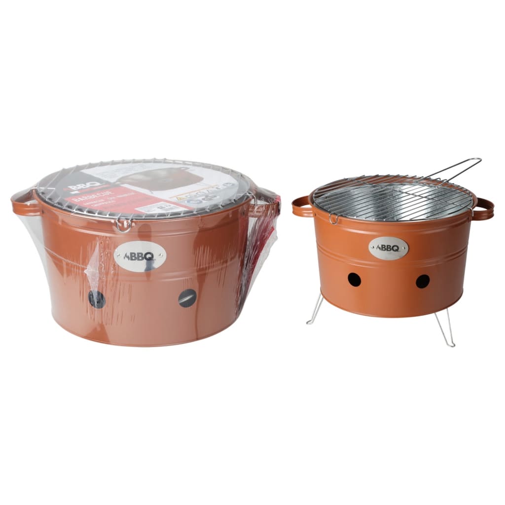 BBQ Bucket with 2 Handles 34.5 cm Matte Orange