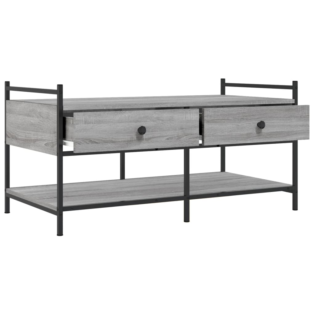 Coffee Table Grey Sonoma 99x50x50 cm Engineered Wood