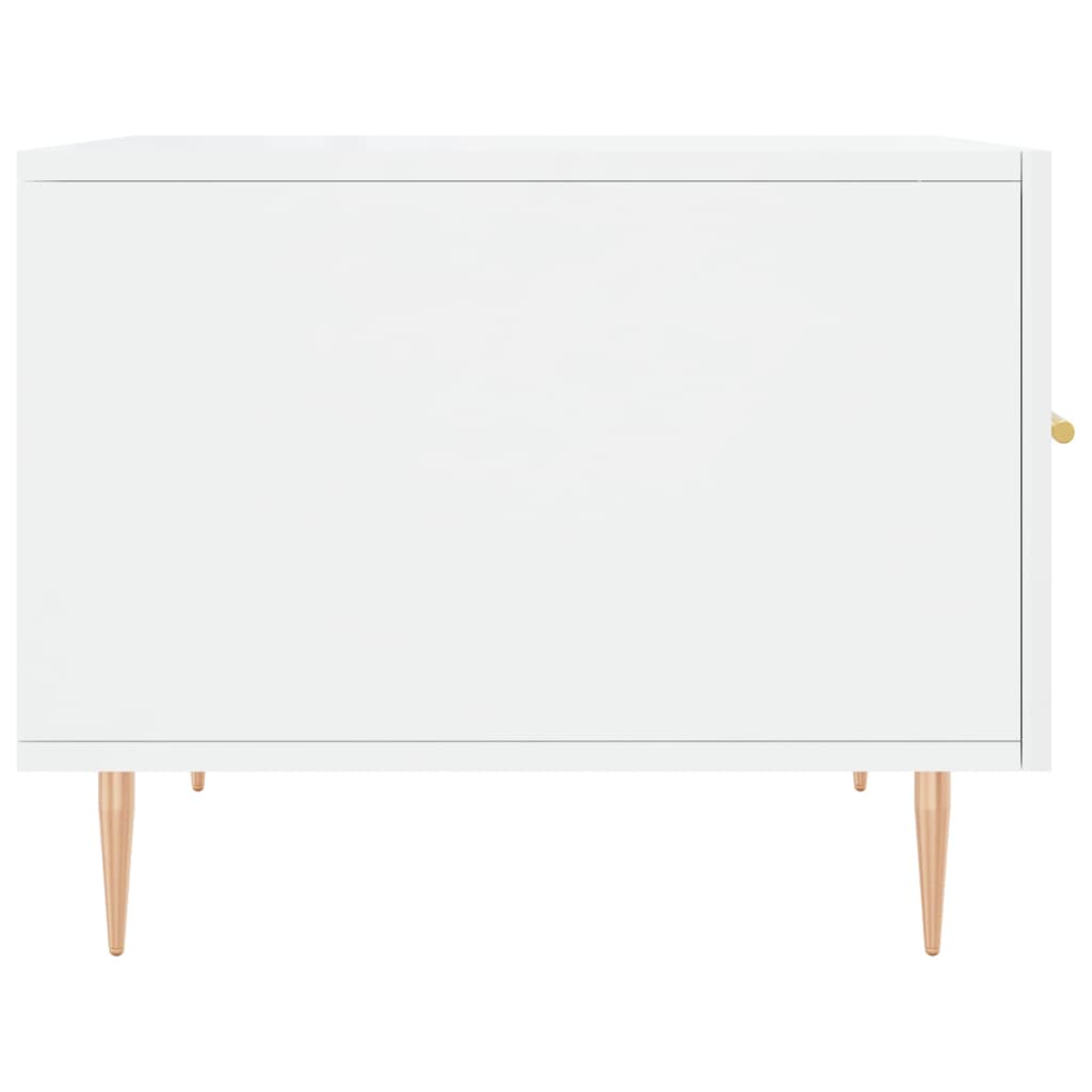 Coffee Table High Gloss White 50x50x40 cm Engineered Wood