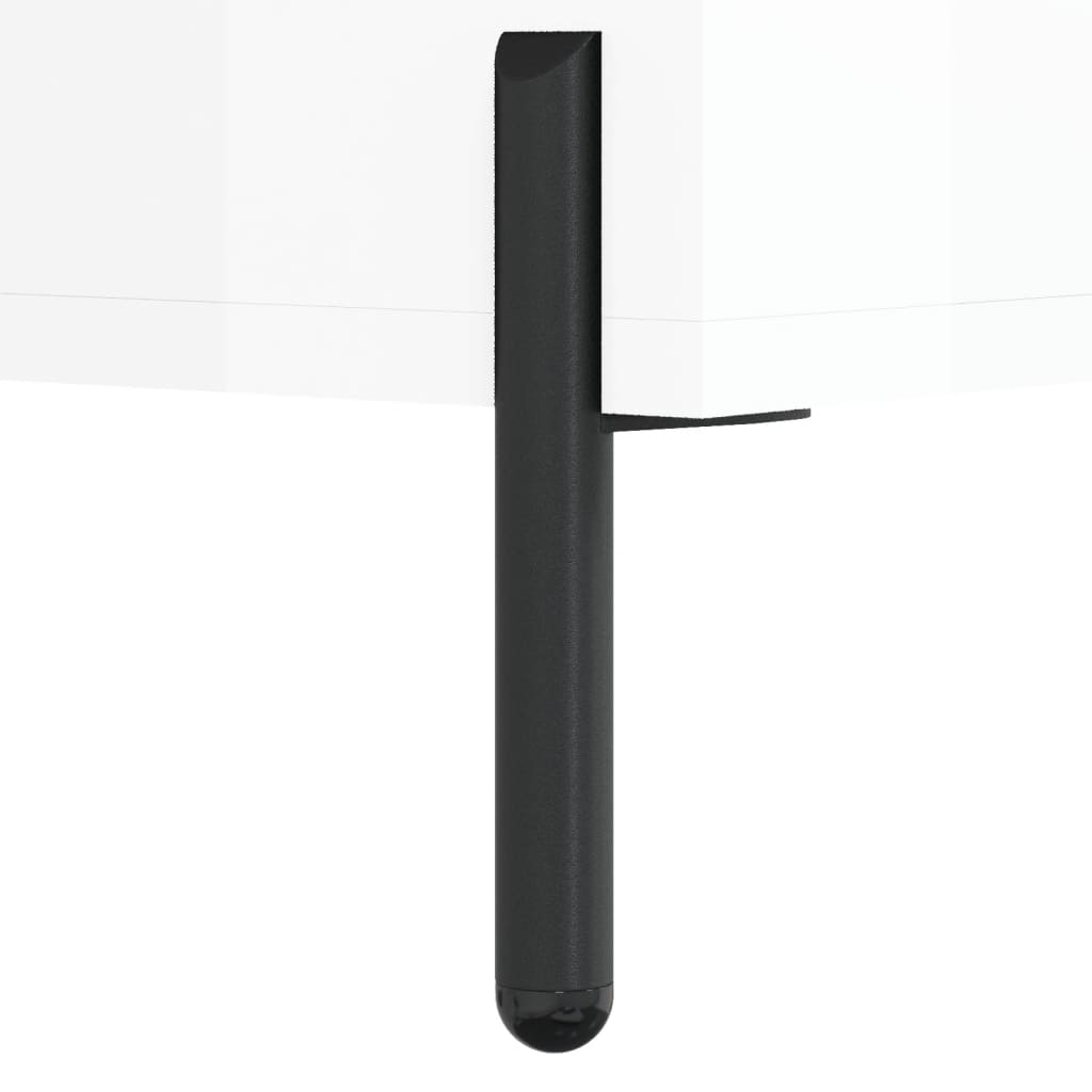 Coffee Table High Gloss White 50x50x40 cm Engineered Wood