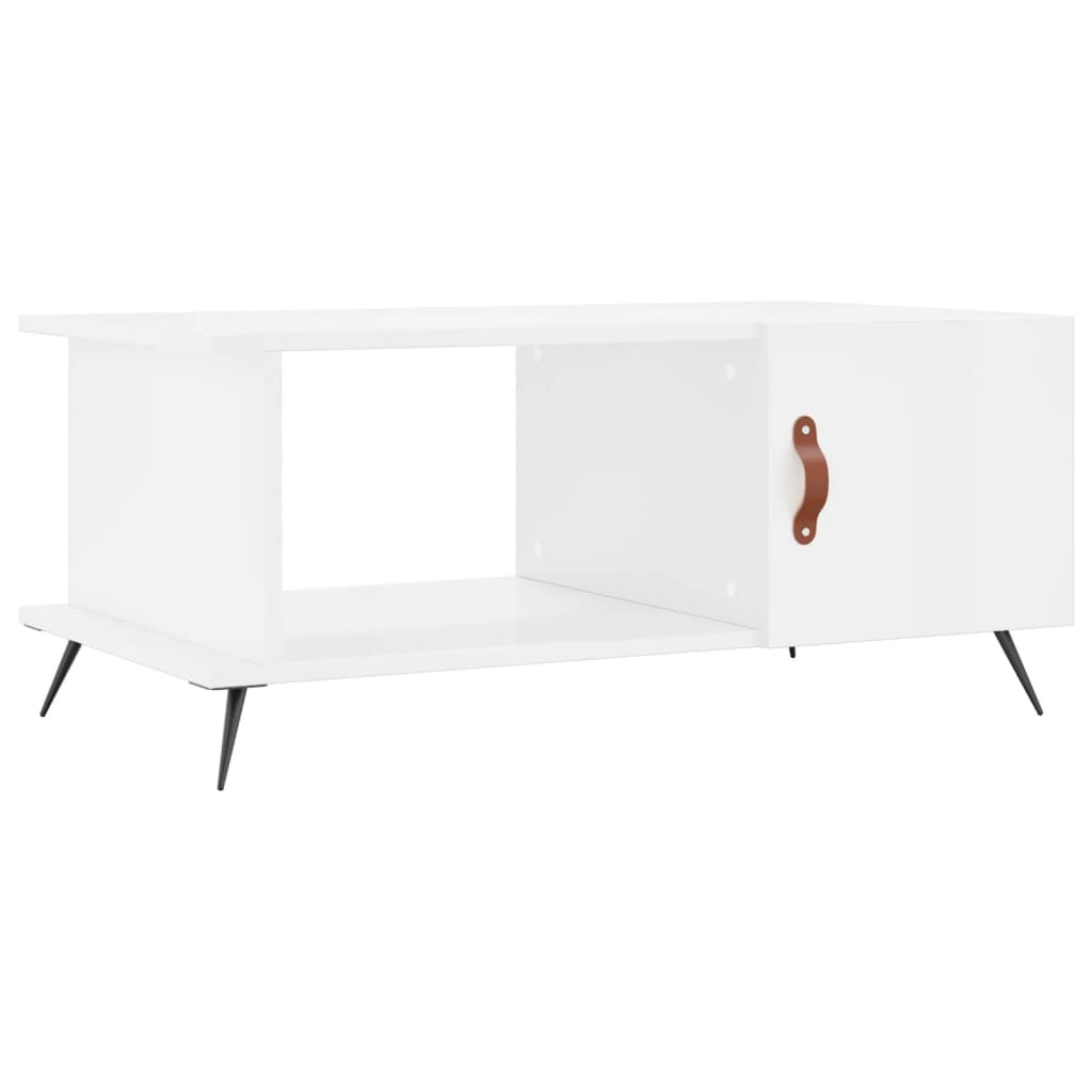 Coffee Table High Gloss White 90x50x40 cm Engineered Wood