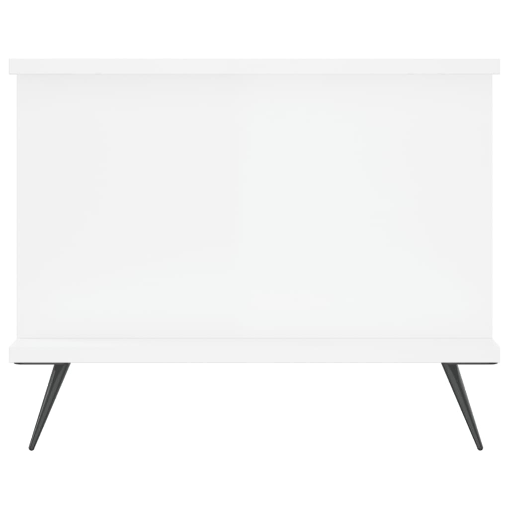 Coffee Table High Gloss White 90x50x40 cm Engineered Wood