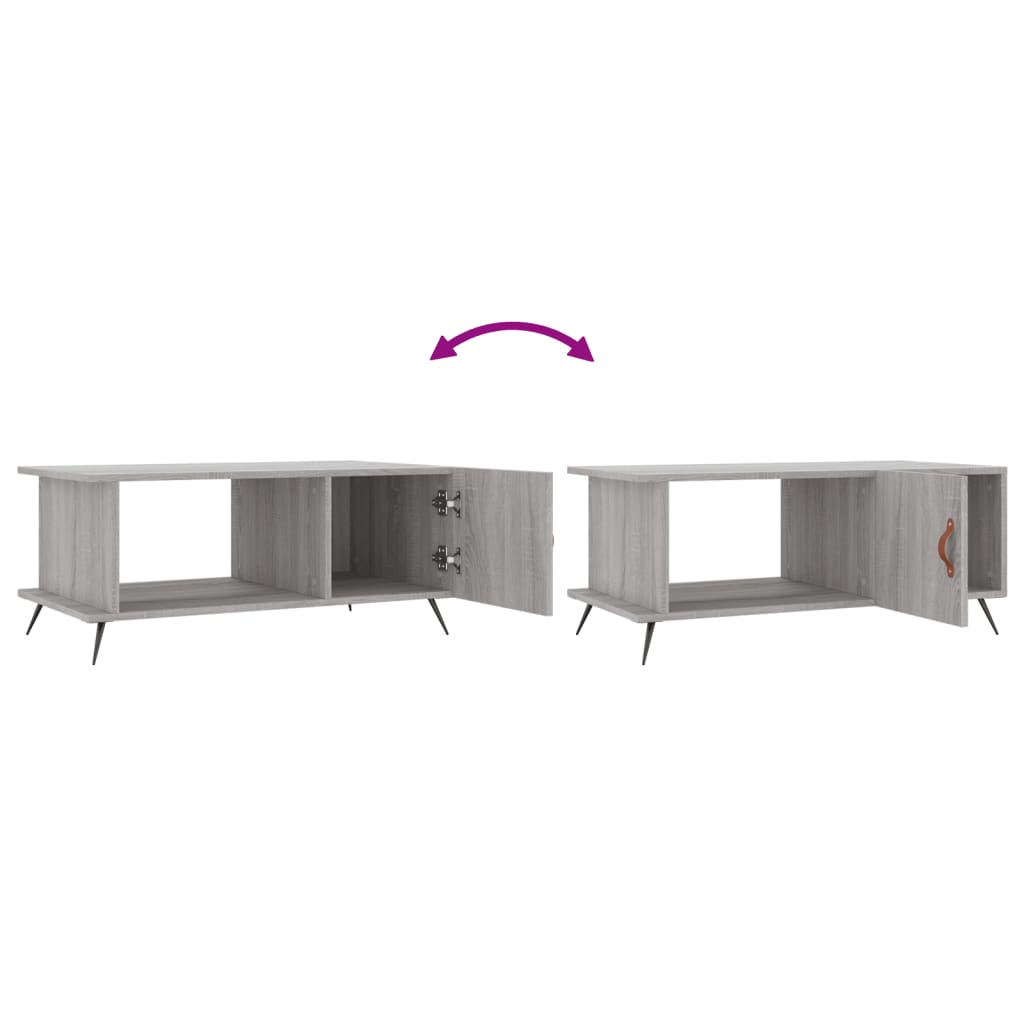Coffee Table Grey Sonoma 90x50x40 cm Engineered Wood