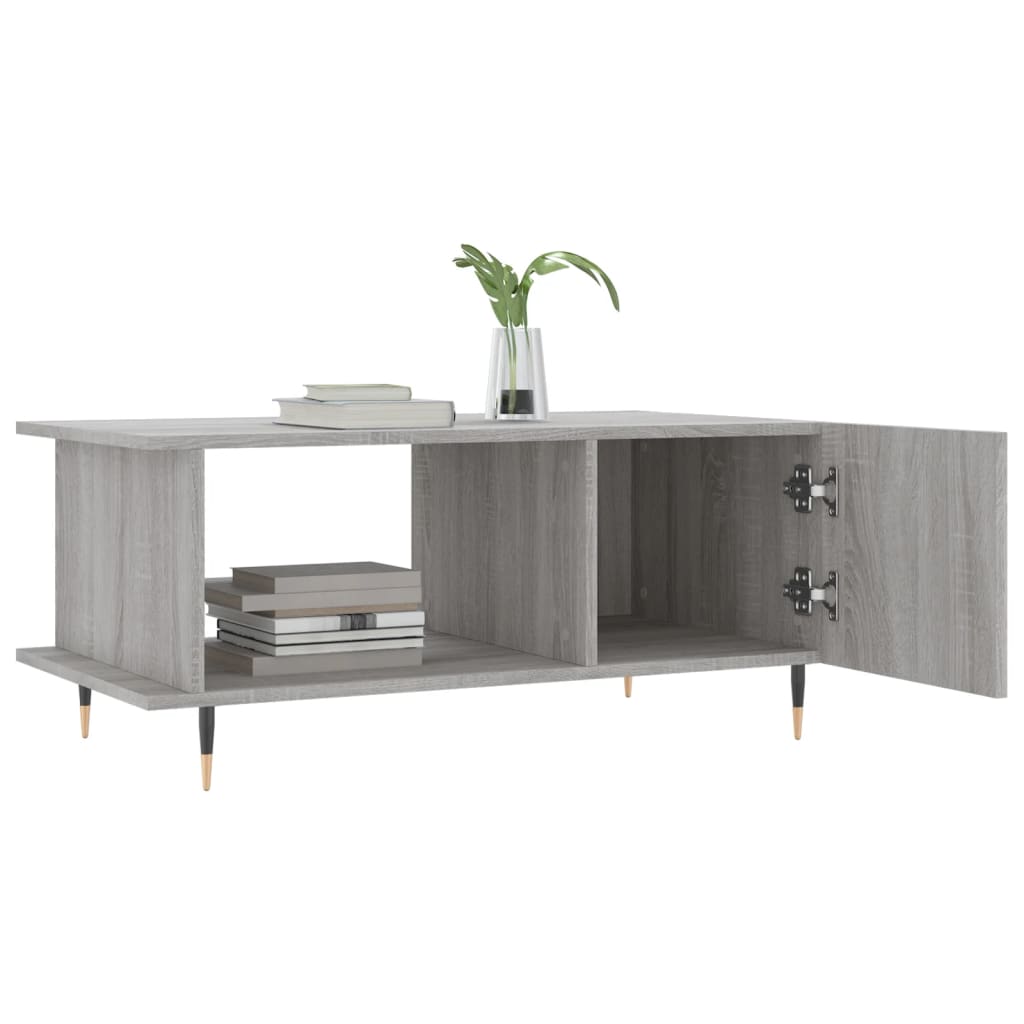 Coffee Table Grey Sonoma 90x50x40 cm Engineered Wood