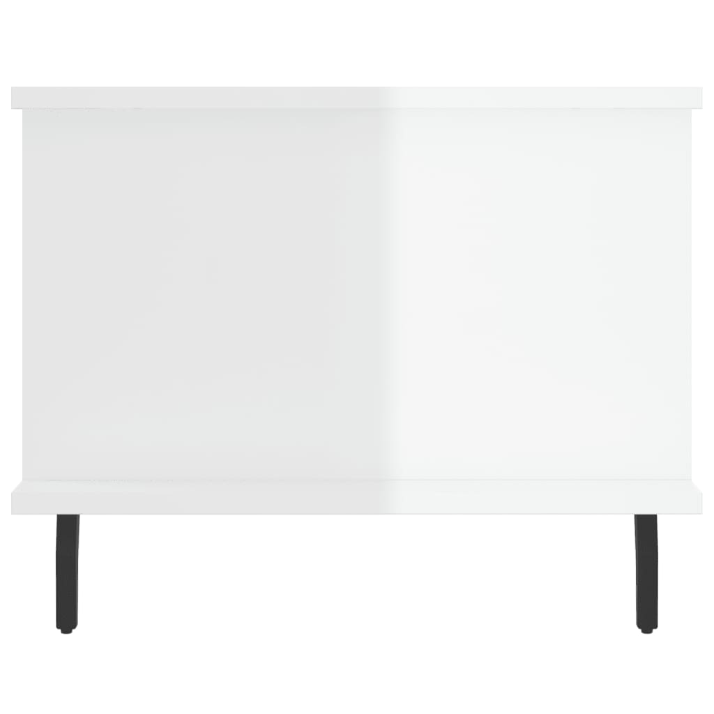 Coffee Table High Gloss White 90x50x40 cm Engineered Wood