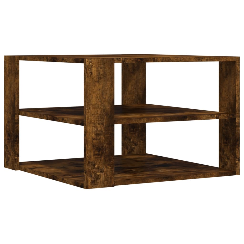 Coffee Table Smoked Oak 59.5x59.5x40 cm Engineered Wood