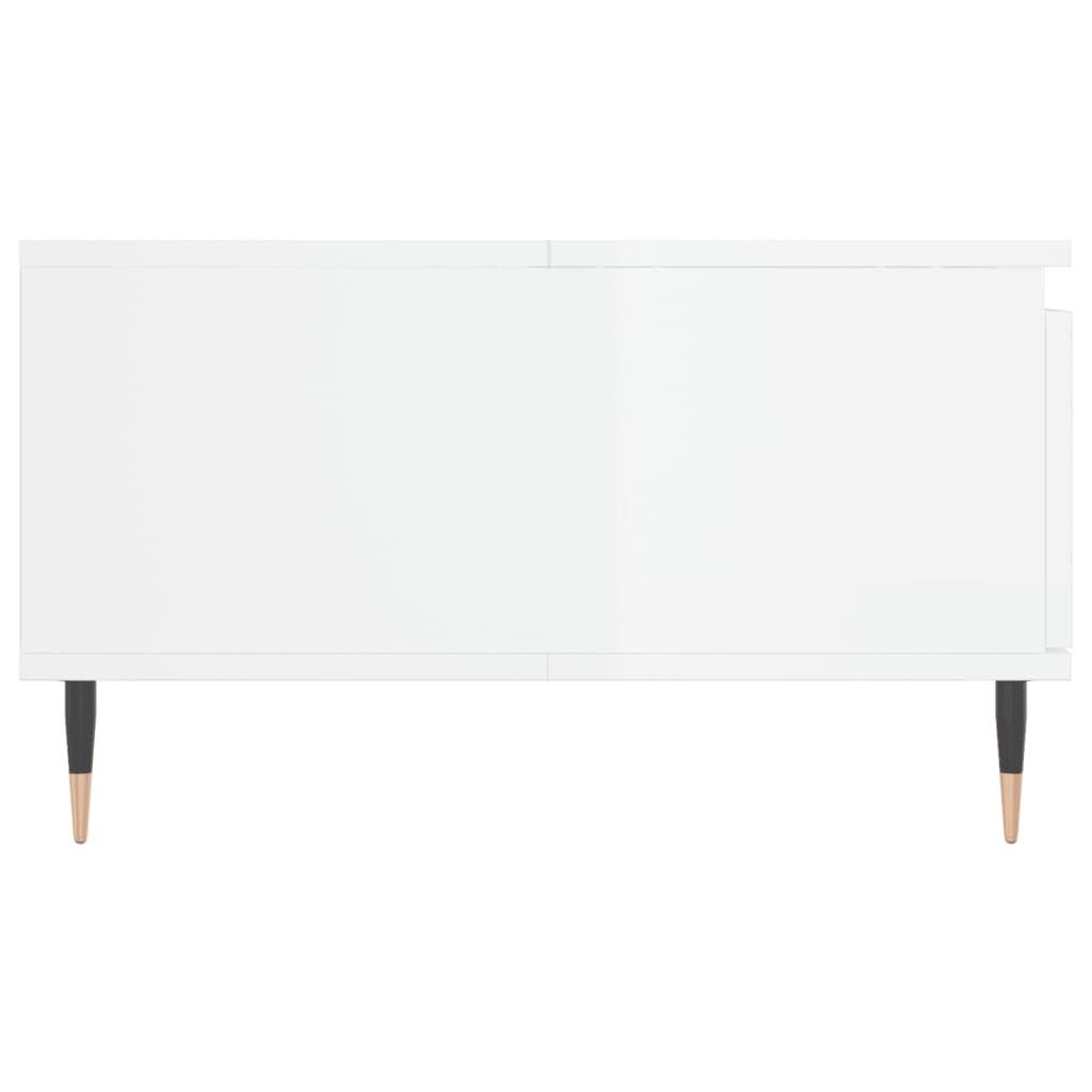 Coffee Table High Gloss White 90x60x35 cm Engineered Wood