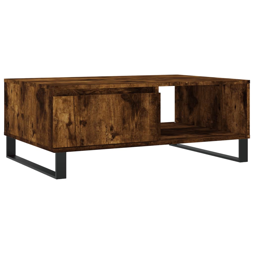 Coffee Table Smoked Oak 90x60x35 cm Engineered Wood