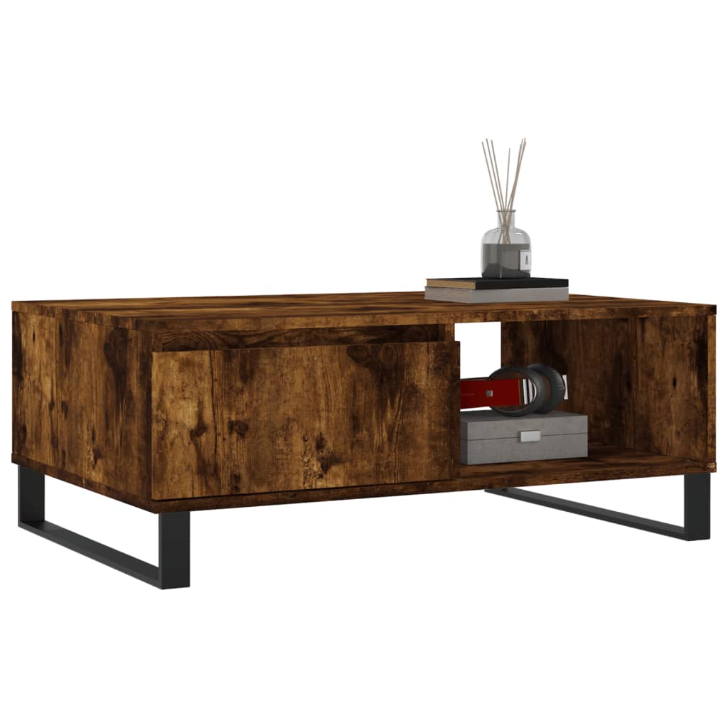 Coffee Table Smoked Oak 90x60x35 cm Engineered Wood
