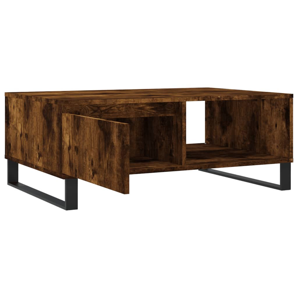 Coffee Table Smoked Oak 90x60x35 cm Engineered Wood