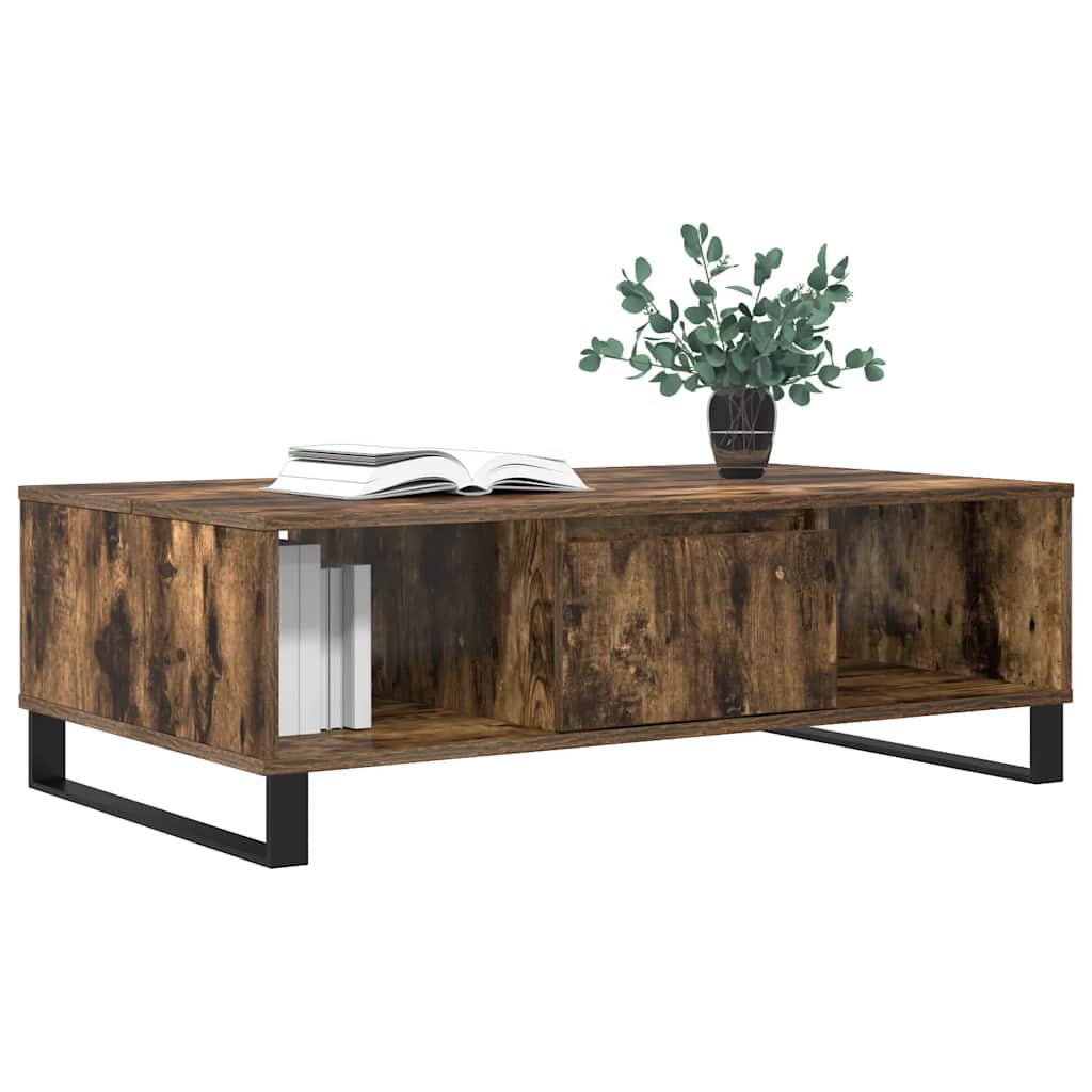Coffee Table Smoked Oak 104x60x35 cm Engineered Wood
