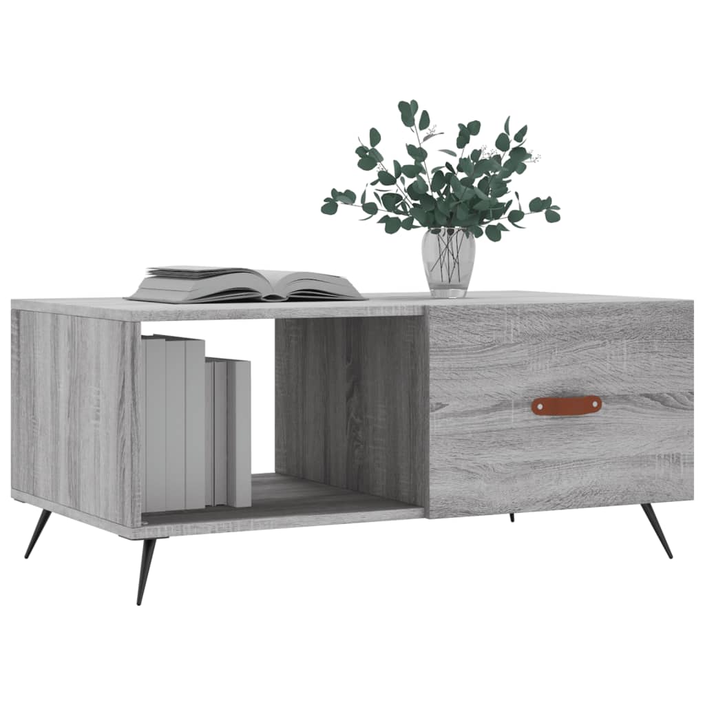 Coffee Table Grey Sonoma 90x50x40 cm Engineered Wood