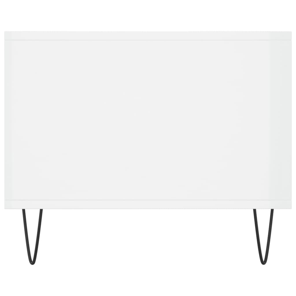 Coffee Table High Gloss White 90x50x40 cm Engineered Wood