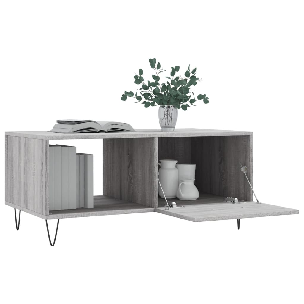 Coffee Table Grey Sonoma 90x50x40 cm Engineered Wood