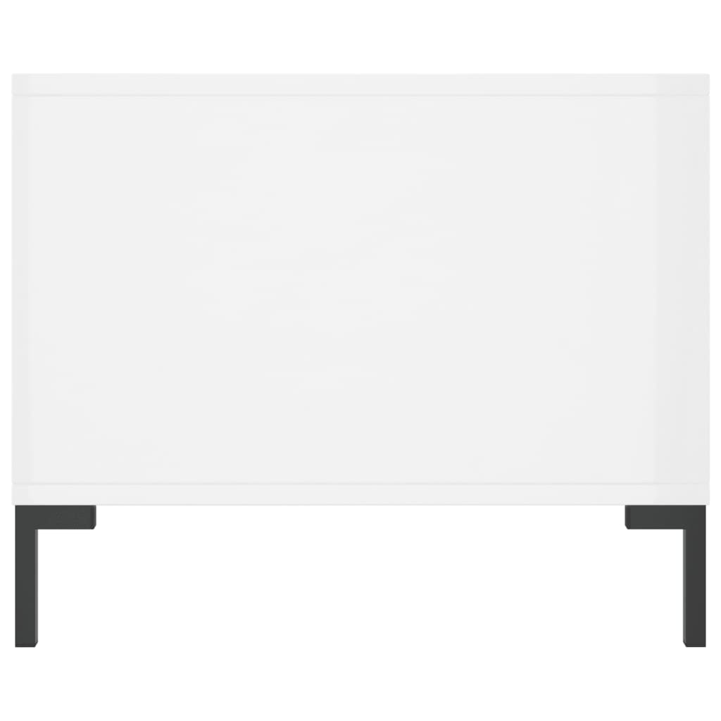 Coffee Table High Gloss White 90x50x40 cm Engineered Wood