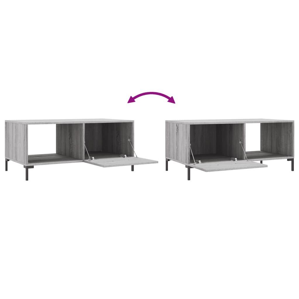 Coffee Table Grey Sonoma 90x50x40 cm Engineered Wood
