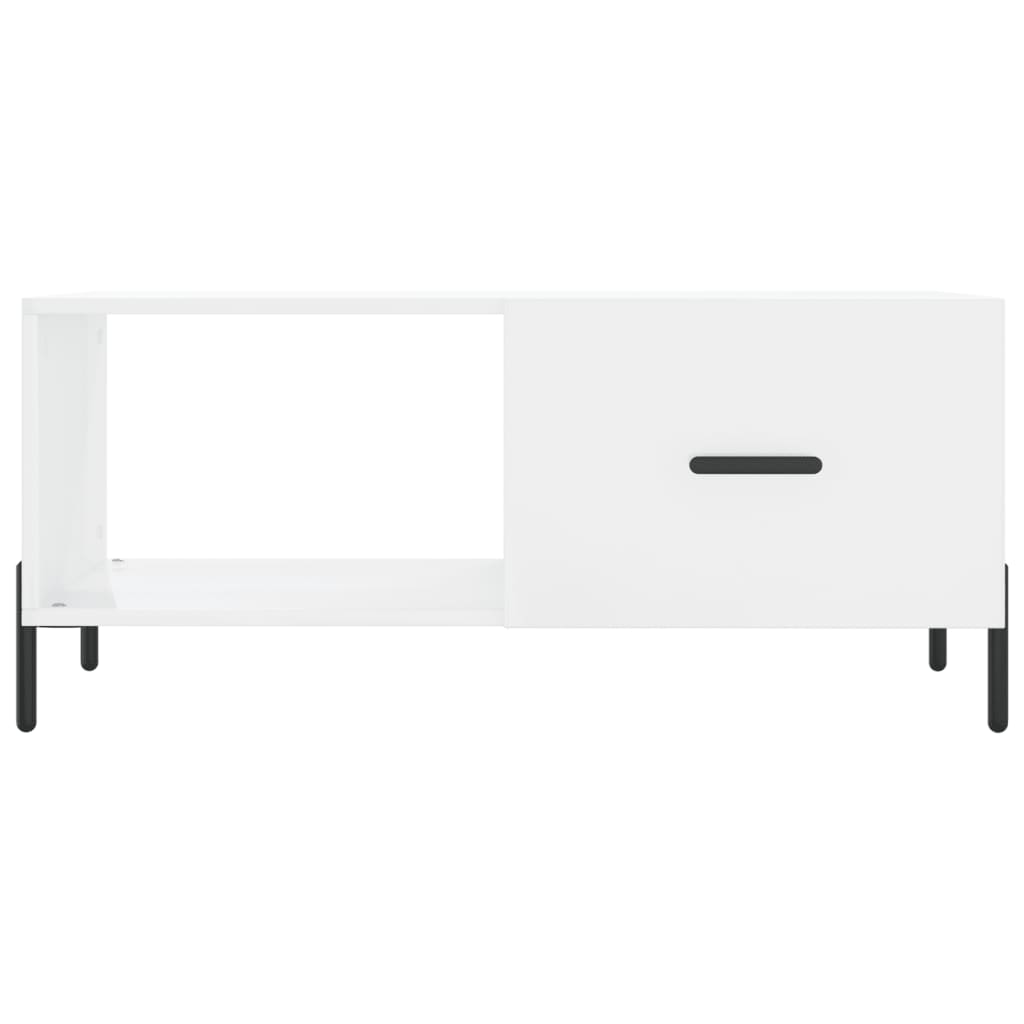 Coffee Table High Gloss White 90x50x40 cm Engineered Wood