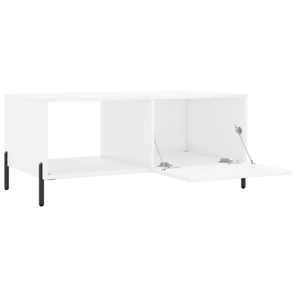Coffee Table High Gloss White 90x50x40 cm Engineered Wood
