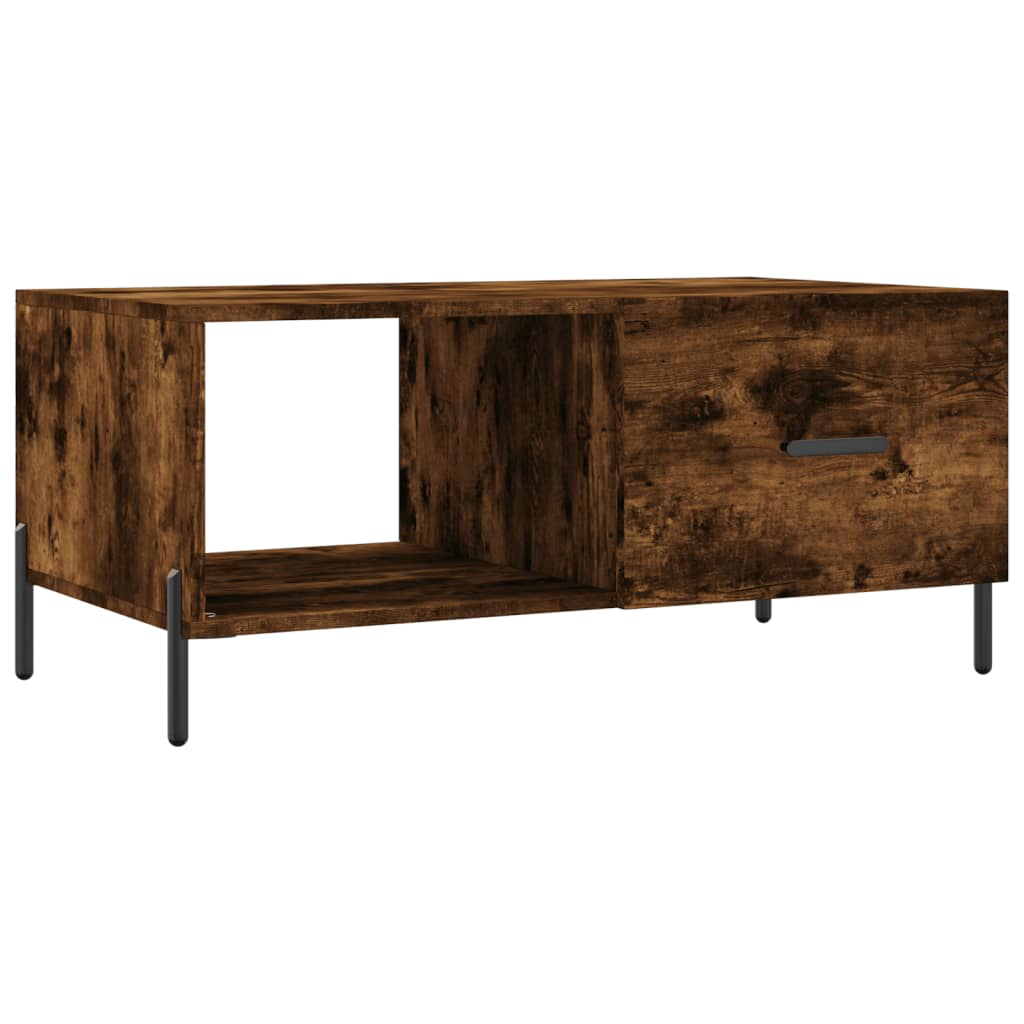 Coffee Table Smoked Oak 90x50x40 cm Engineered Wood