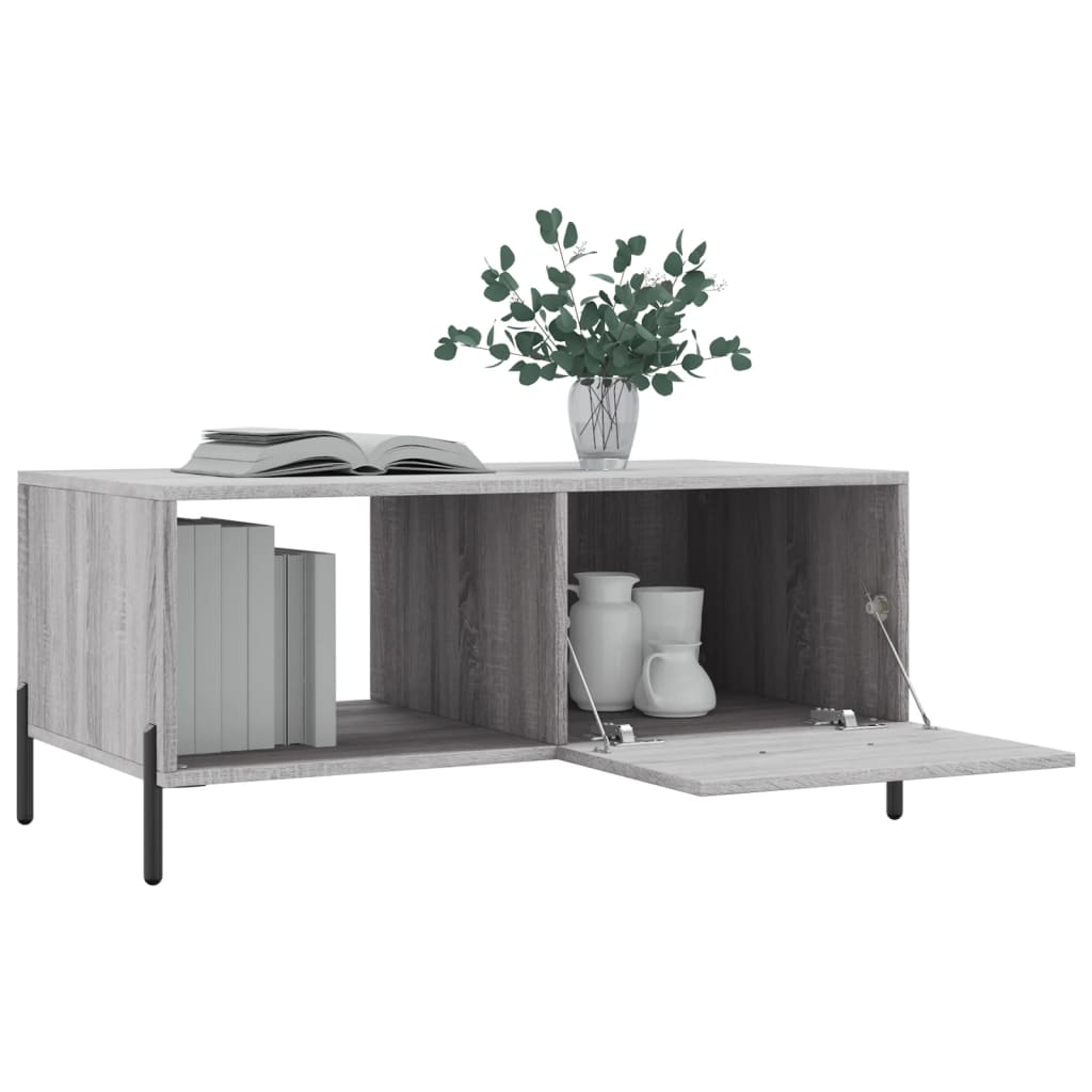 Coffee Table Grey Sonoma 90x50x40 cm Engineered Wood
