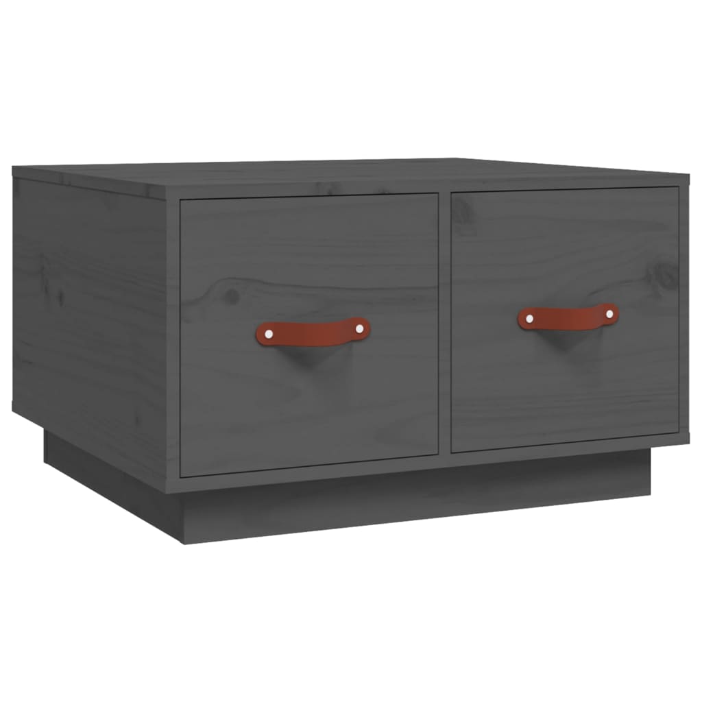 Coffee Table Grey 60x53x35 cm Solid Wood Pine