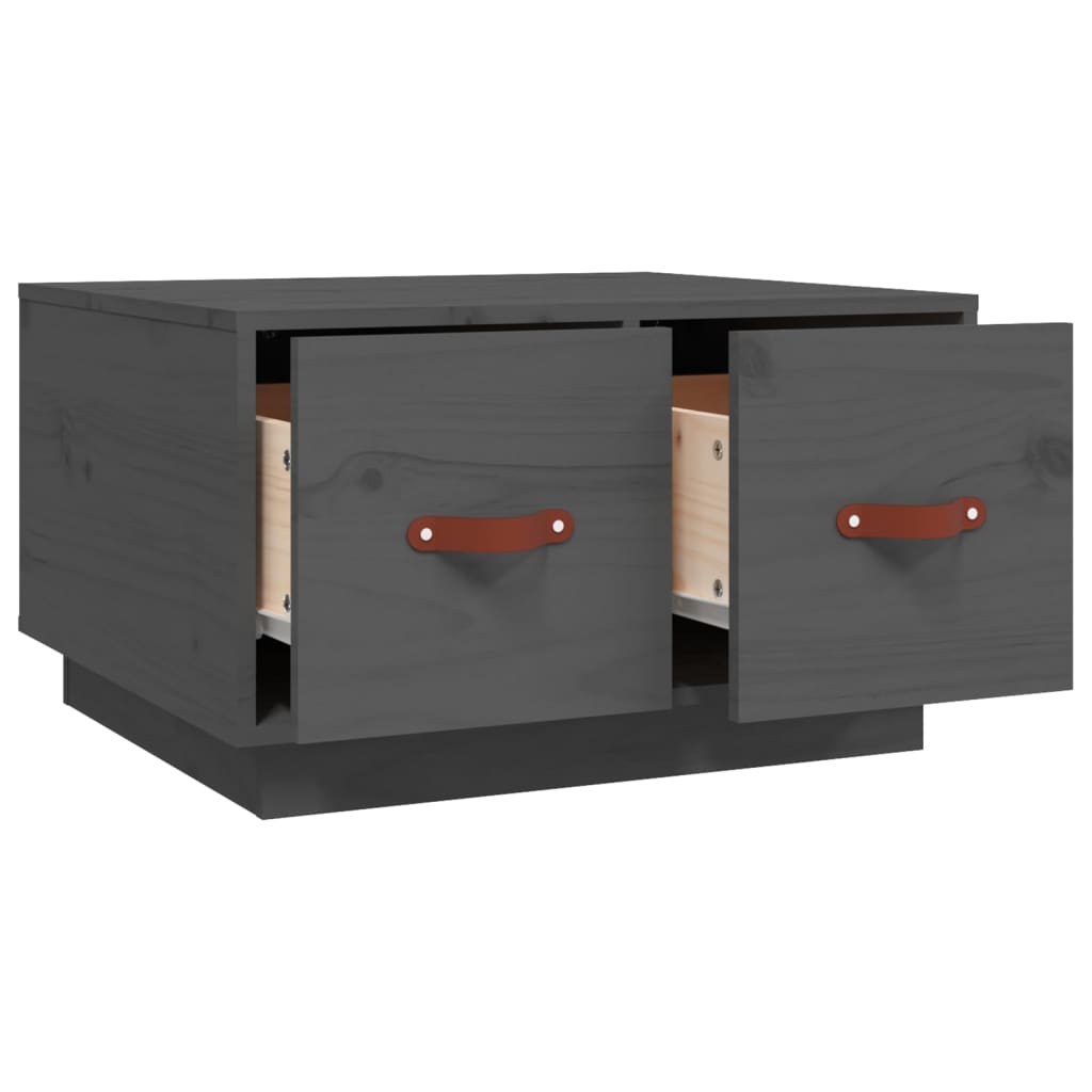 Coffee Table Grey 60x53x35 cm Solid Wood Pine