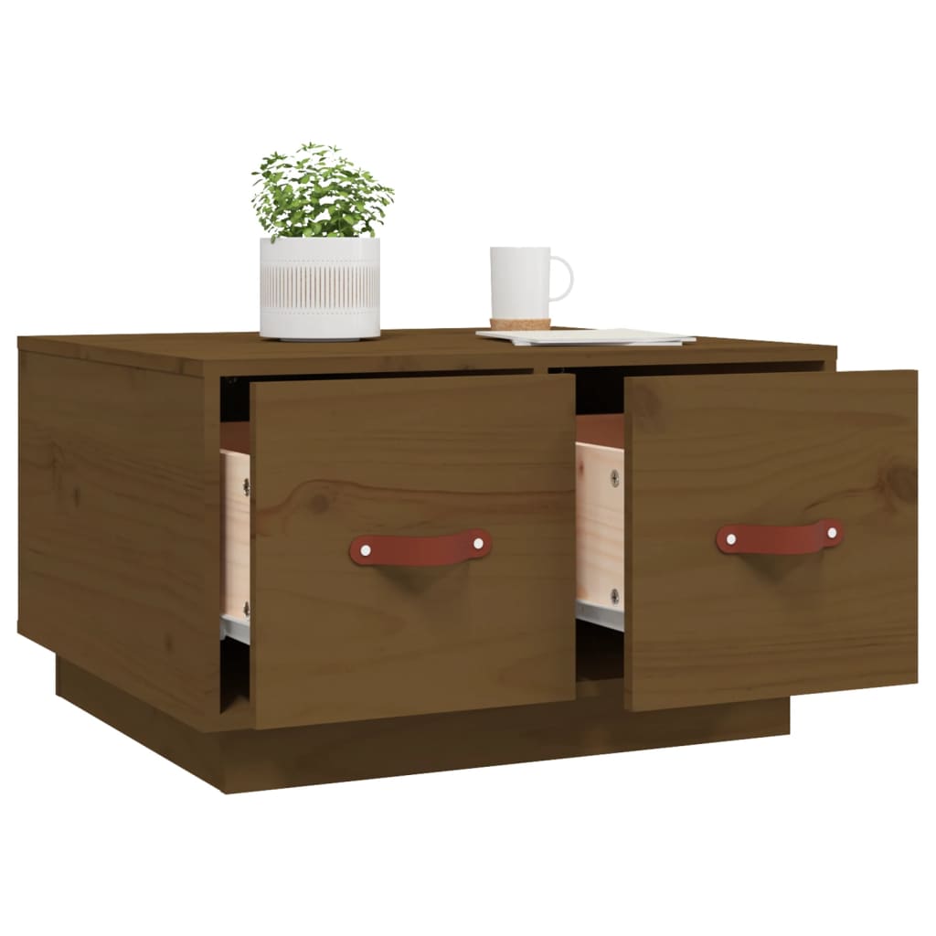 Coffee Table Honey Brown 60x53x35 cm Solid Wood Pine