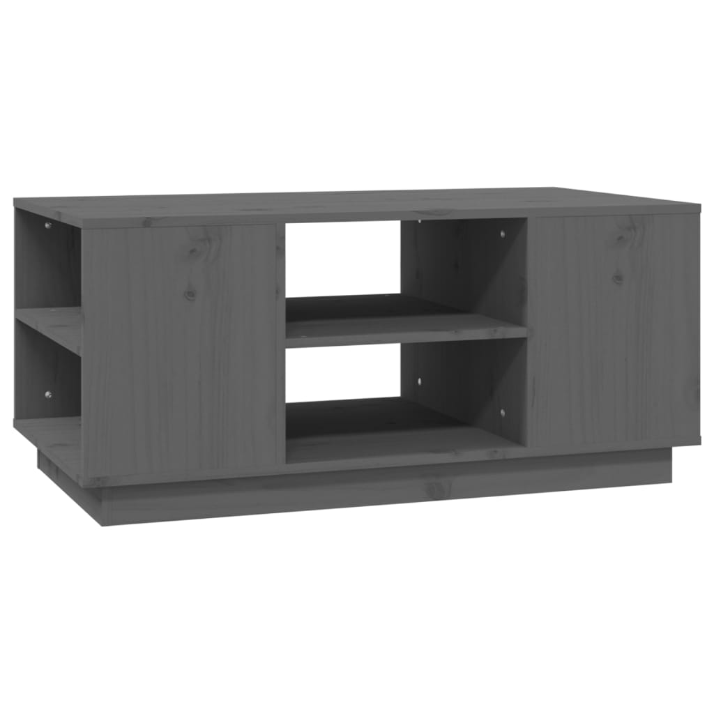 Coffee Table Grey 90x49x40.5 cm Solid Wood Pine