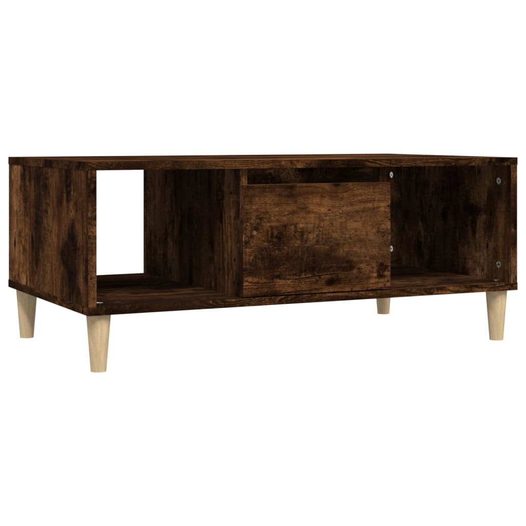 Coffee Table Smoked Oak 90x50x36,5 cm Engineered Wood