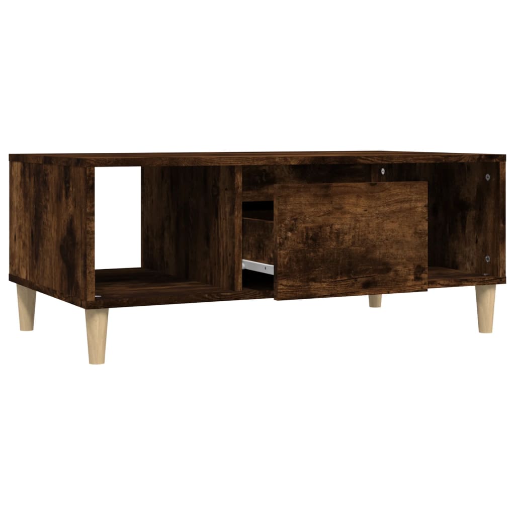 Coffee Table Smoked Oak 90x50x36,5 cm Engineered Wood