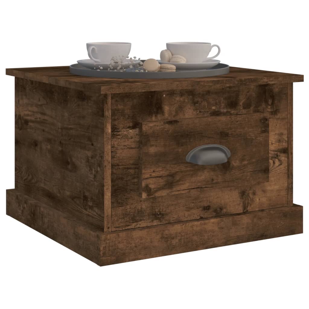 Coffee Table Smoked Oak 50x50x35 cm Engineered Wood