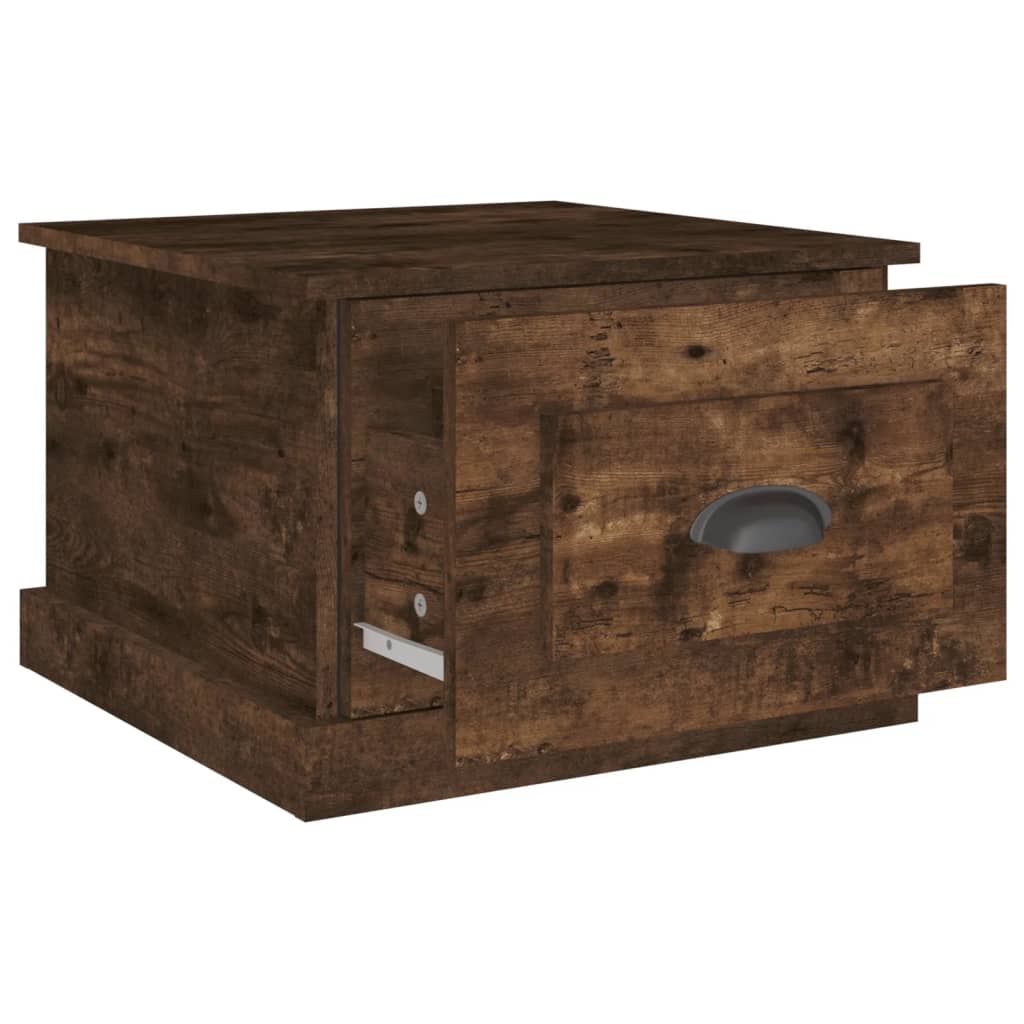 Coffee Table Smoked Oak 50x50x35 cm Engineered Wood
