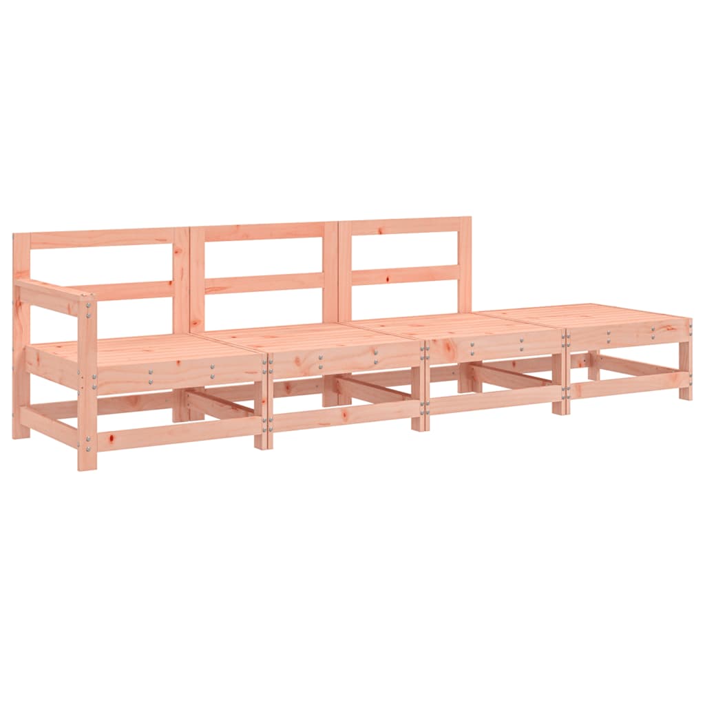 4 Piece Garden Lounge Set Solid Wood Douglas