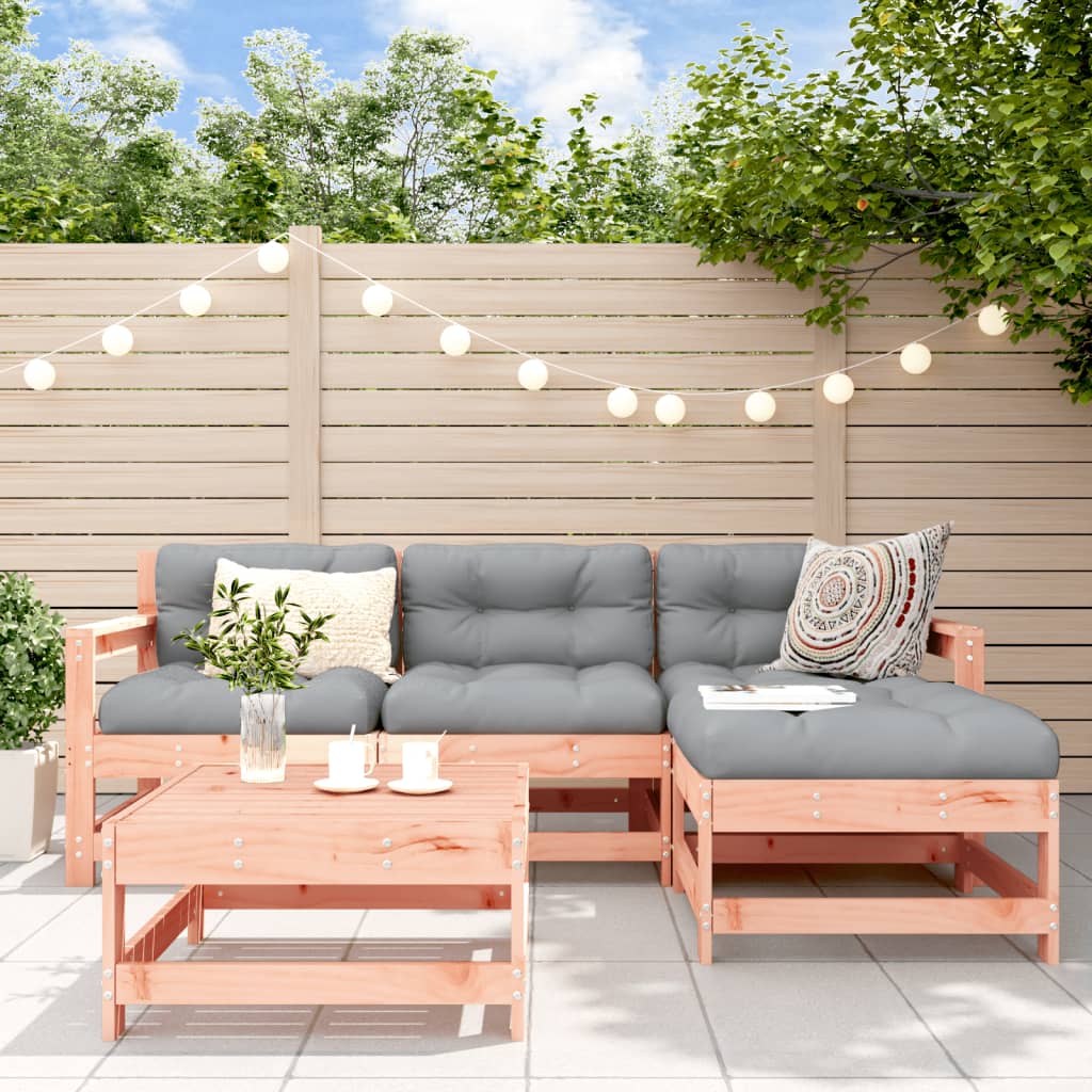 5 Piece Garden Lounge Set Solid Wood Douglas