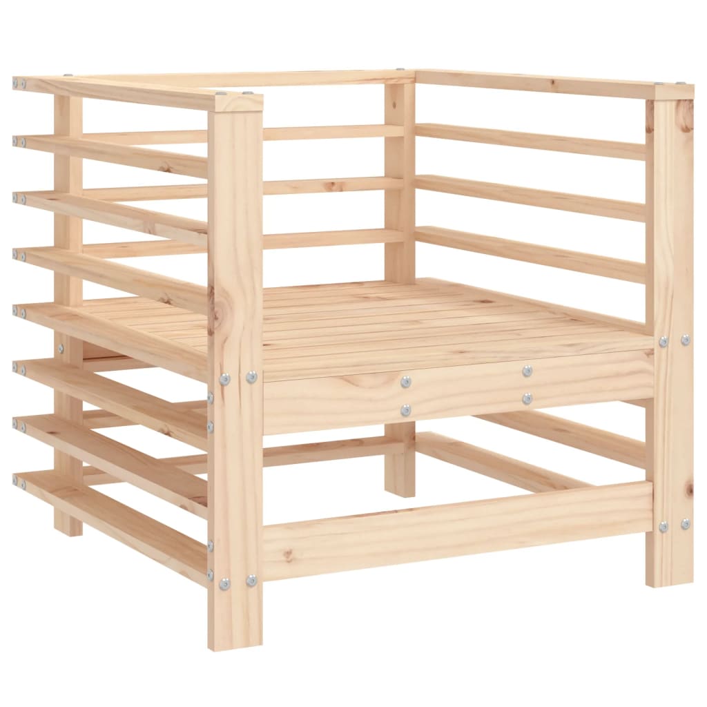 7 Piece Garden Lounge Set Solid Wood Pine