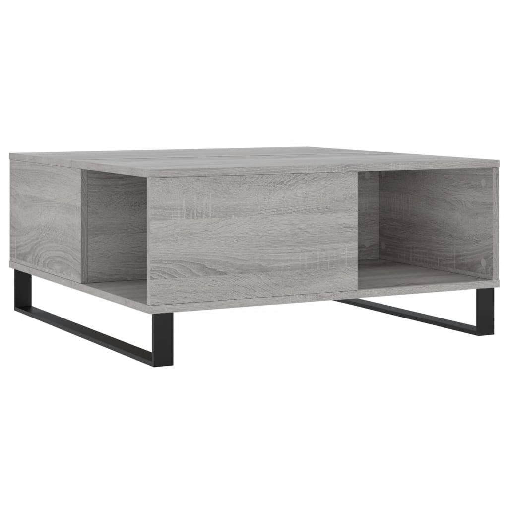 Coffee Table Grey Sonoma 80x80x36.5 cm Engineered Wood