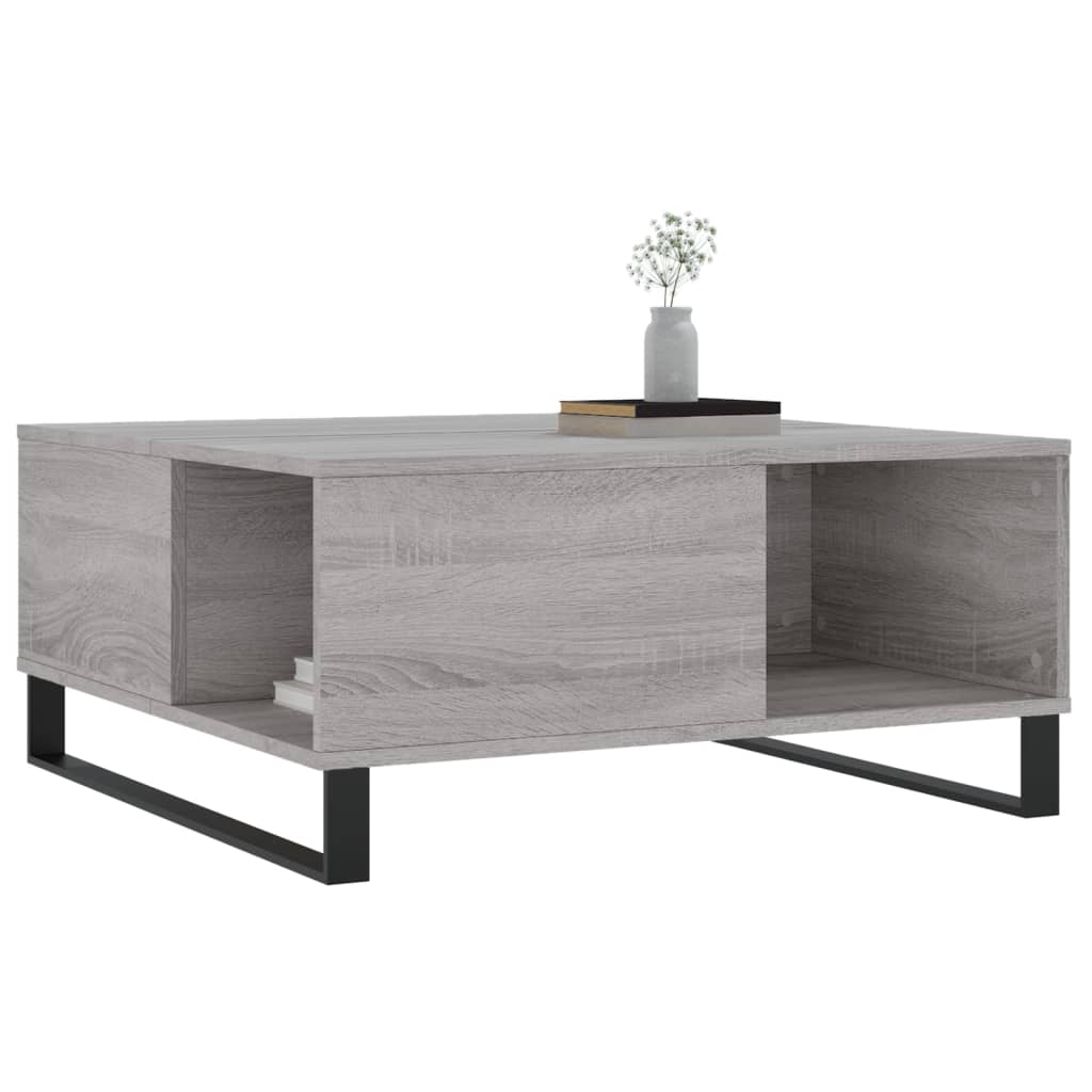 Coffee Table Grey Sonoma 80x80x36.5 cm Engineered Wood