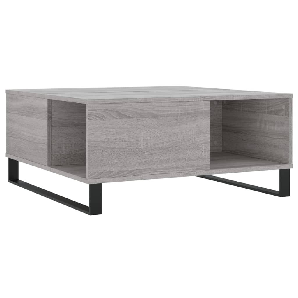 Coffee Table Grey Sonoma 80x80x36.5 cm Engineered Wood